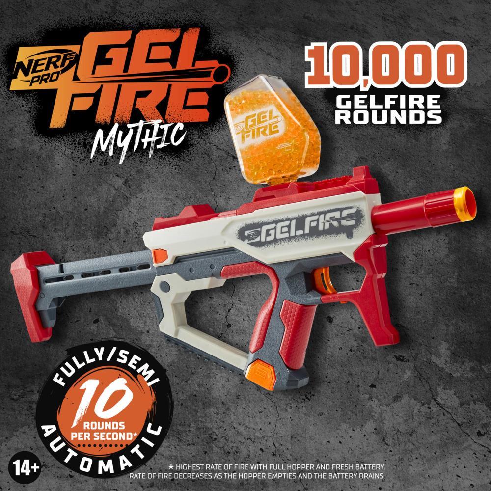 Nerf Pro Gelfire: Mythic Blaster Con 10000 Rondas De Gelfire Deshidratadas