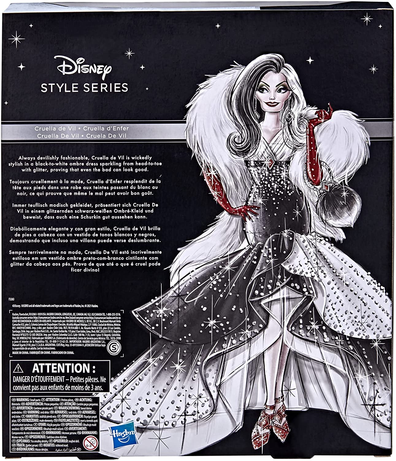 Disney Princess Style Series: Villanas - Cruella De Vil Mu√±eca