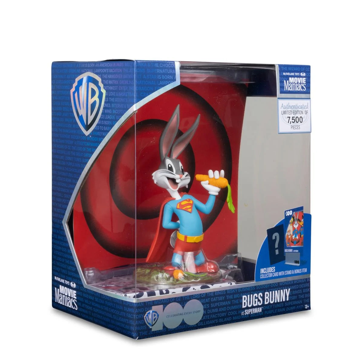 McFarlane Estatua Movie Maniacs: Warner Bros 100 Looney Tunes - Bugs Bunny Como Superman 6 Pulgadas