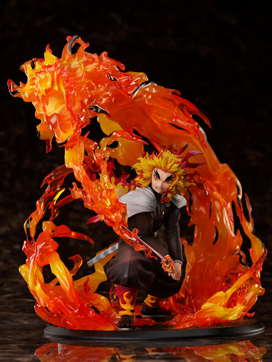 Aniplex Scale Figure: Demon Slayer Kimetsu No Yaiba - Kyojuro Rengoku Respiracion De La Llama Arte Esoterico Novena Postura Escala 1/8