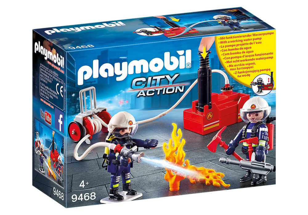 Playmobil City Action - Parque de Bomberos: Bomberos con bomba de agua 9468