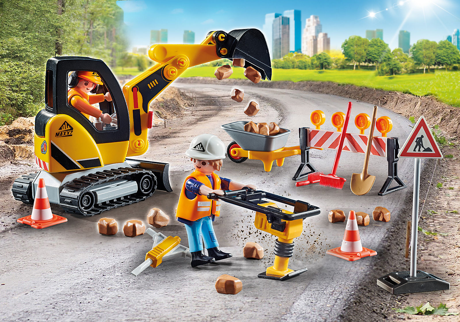 Playmobil City Action: PromoPacks - Construccion De Carreteras 71045