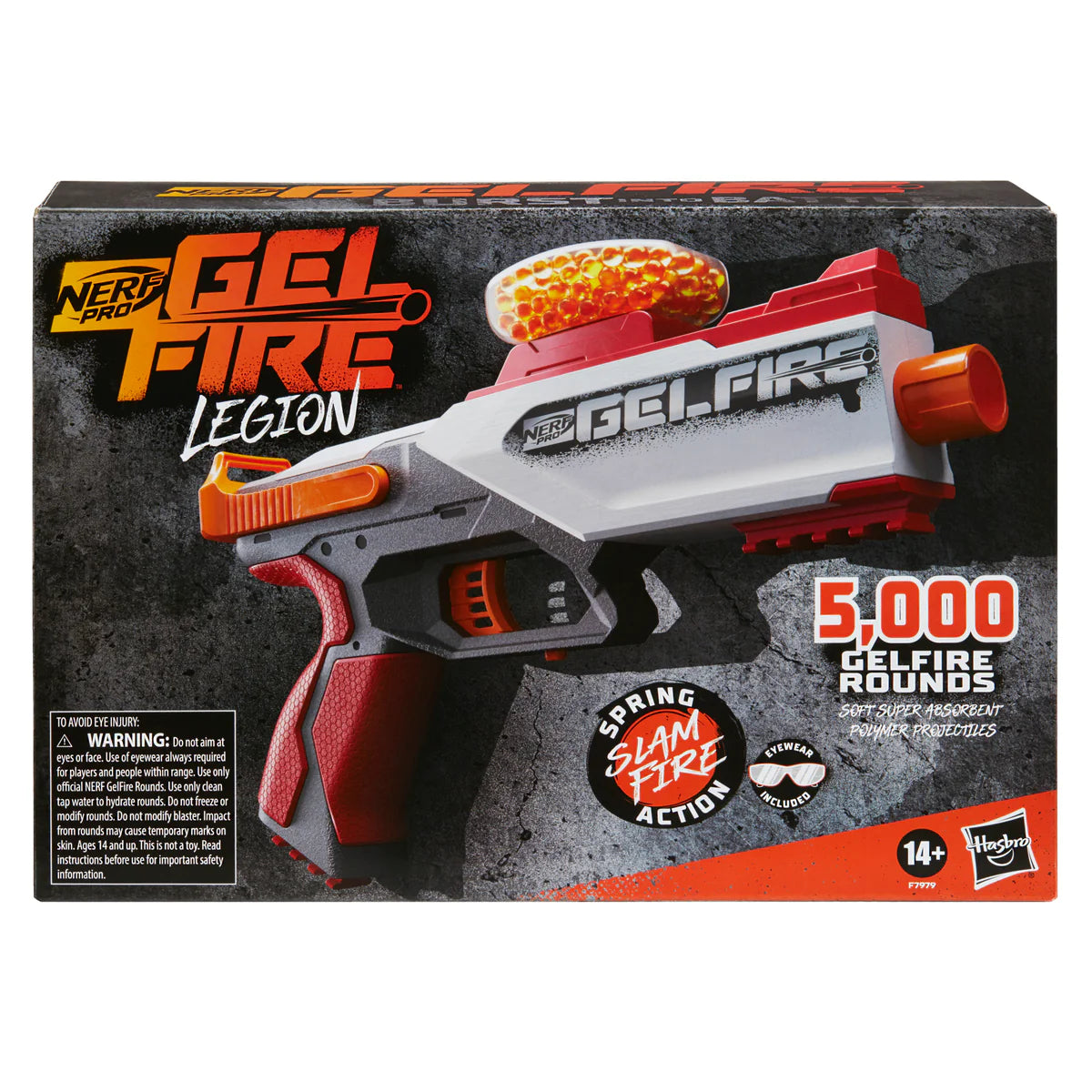 Nerf Pro Gelfire: Legion Blaster Con 5000 Rondas De Gelfire Deshidratadas