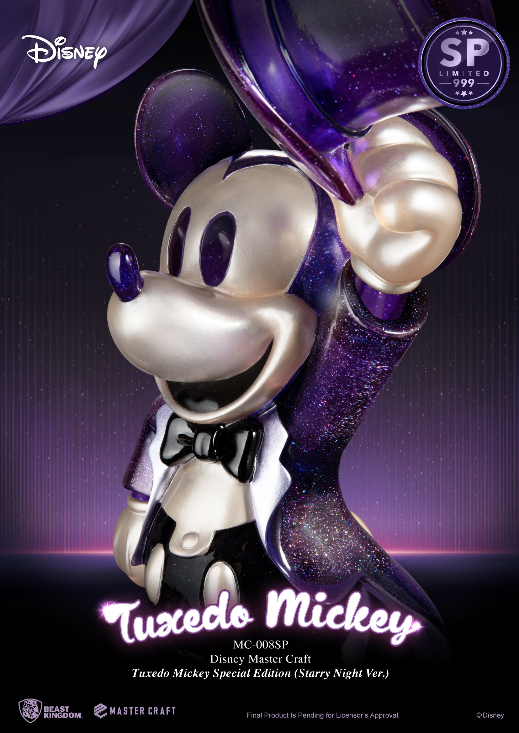 Beast Kingdom Master Craft: Disney - Mickey Con Smoking Starry Night Edicion Especial MC-008SP
