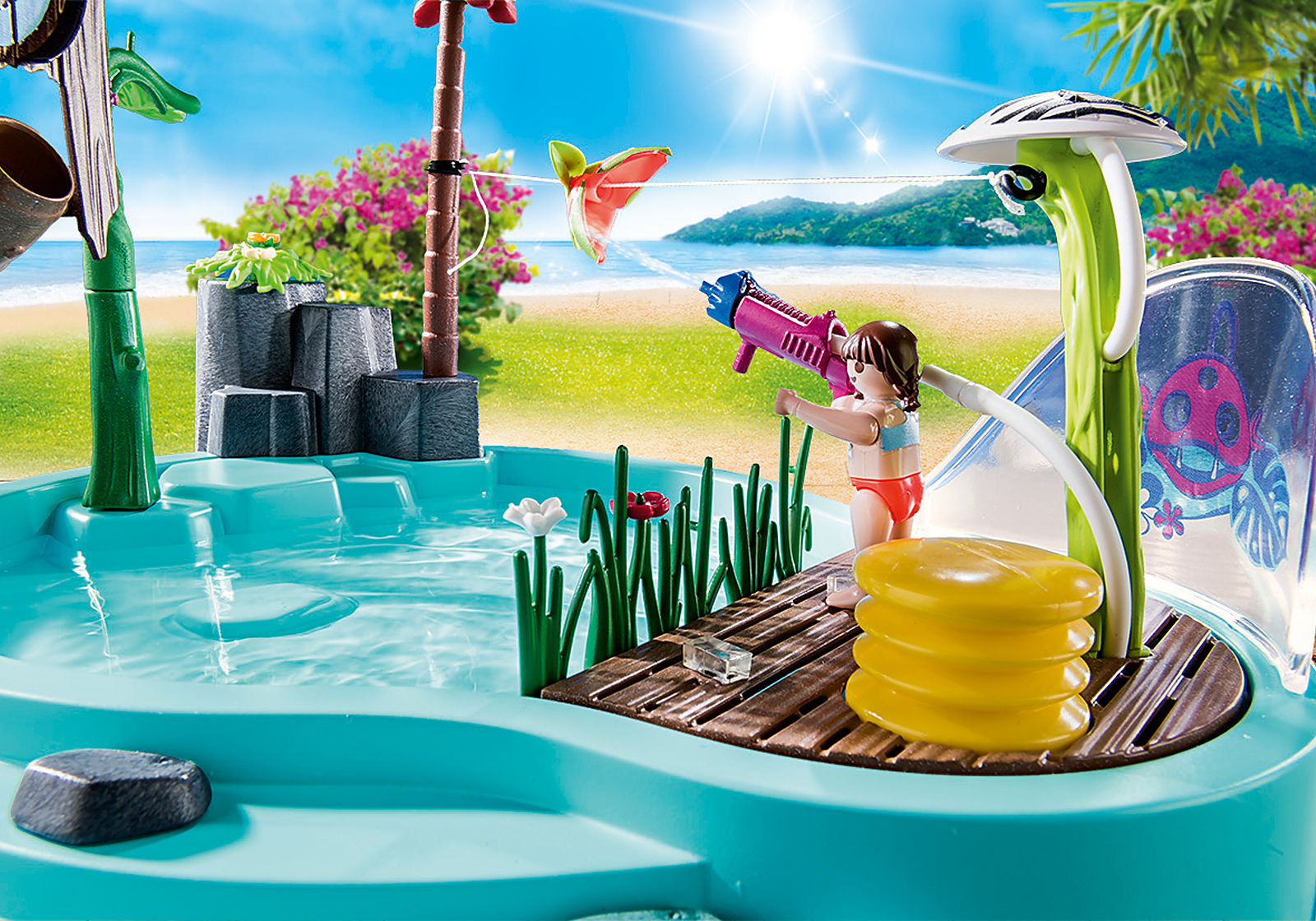 Playmobil Family fun: Piscina Divertida Con Rociador De Agua 70610