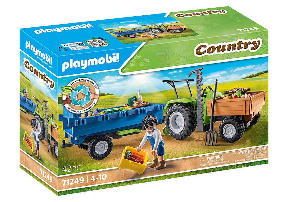 Playmobil Country: Tractor con remolque 71249