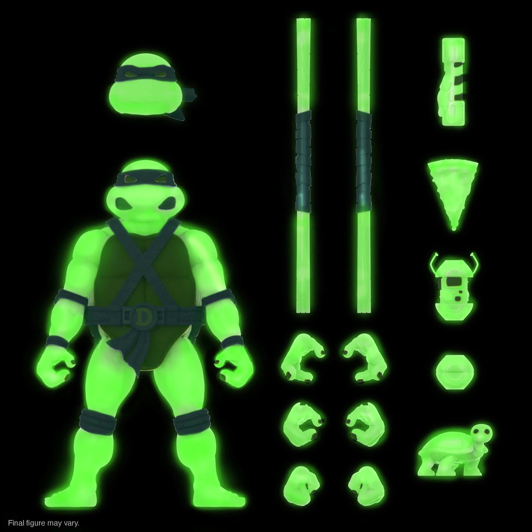 Super7 Ultimates: TMNT Tortugas Ninja - Donatello Mutageno Glow