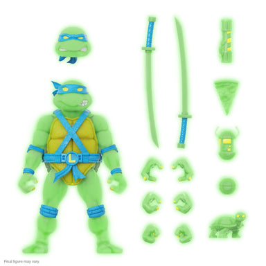 Super7 Ultimates: TMNT Tortugas Ninja - Leonardo Mutageno Glow