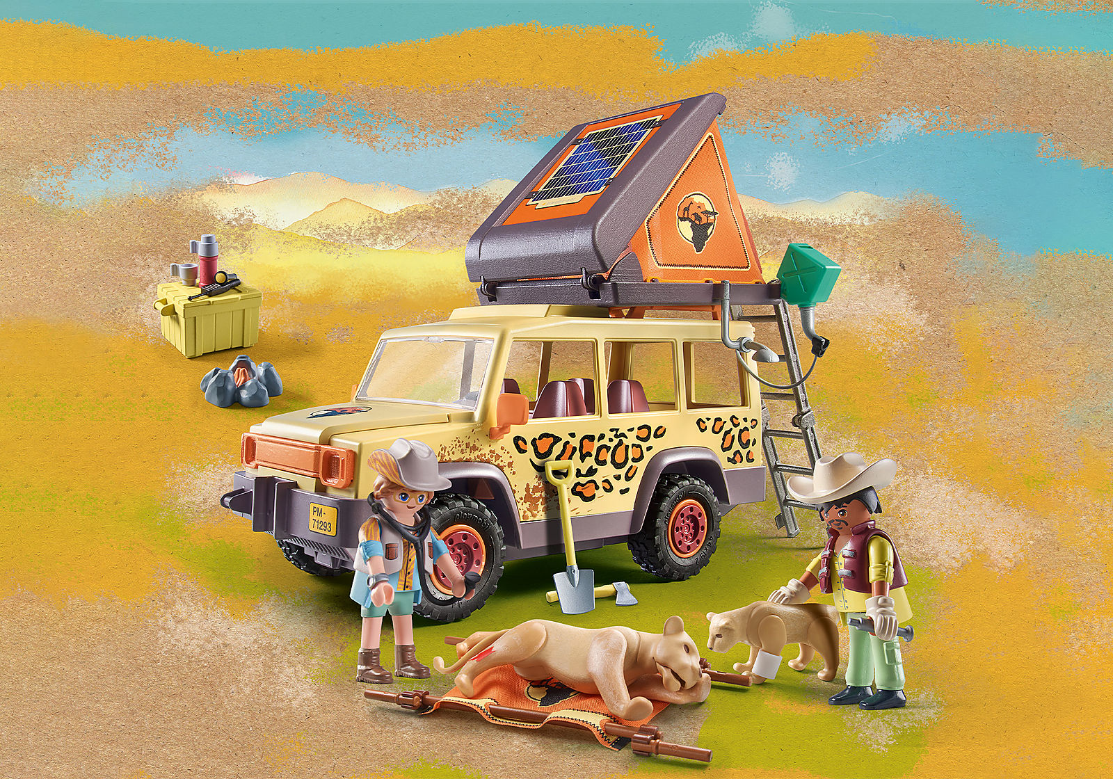 Playmobil Wiltopia: Vehiculo todoterreno con Leones 71293