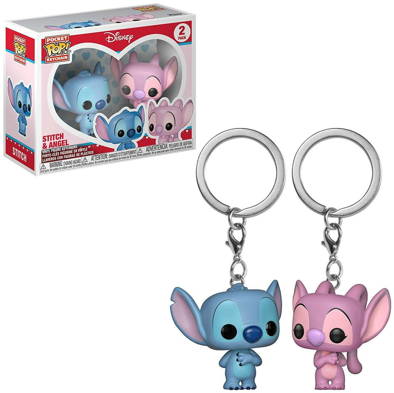 Funko Pocket Pop Keychain: Stitch and Angel 2 Pack Llavero