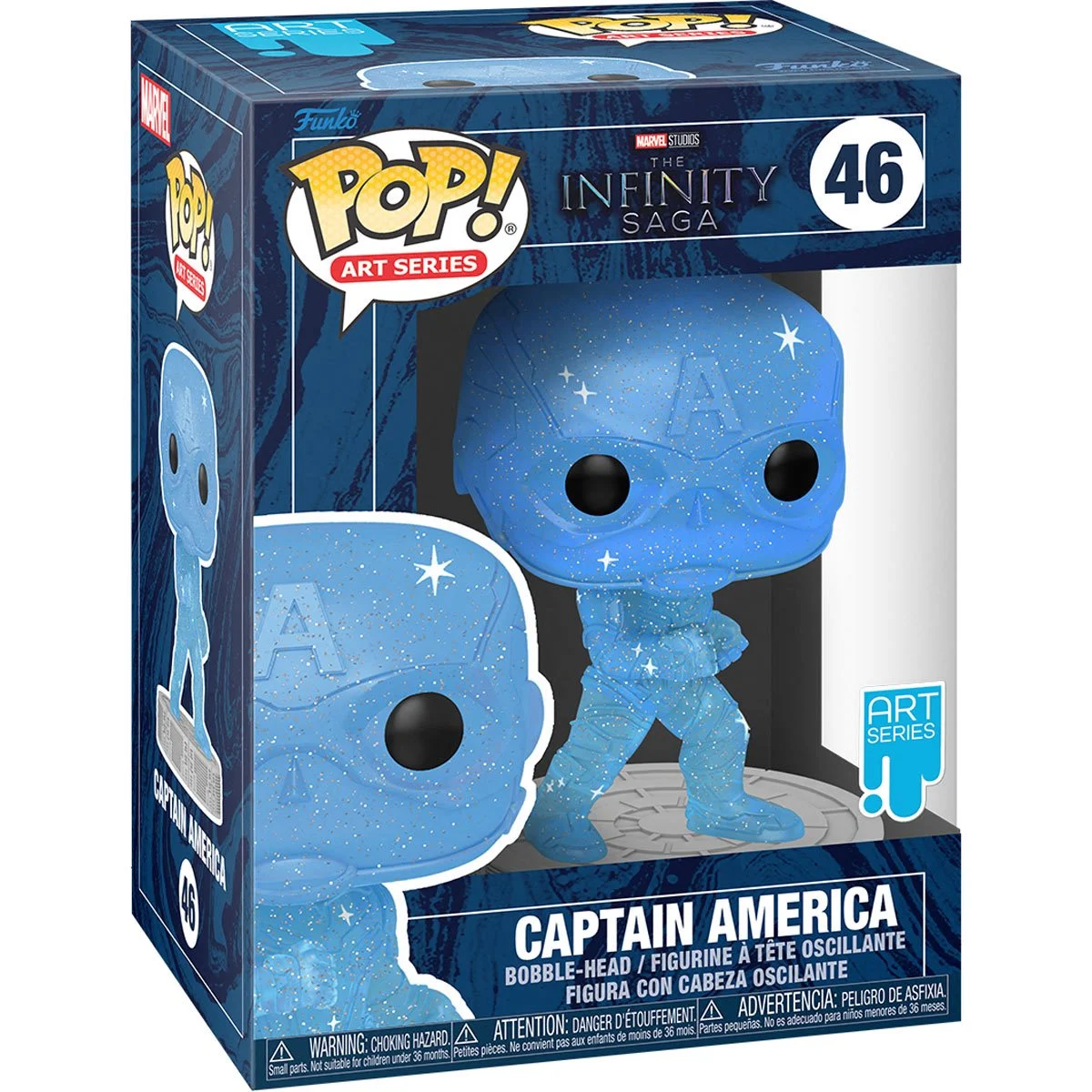 Funko Pop Marvel: Infinity Saga - Capitan America Gema Azul Serie Artistica