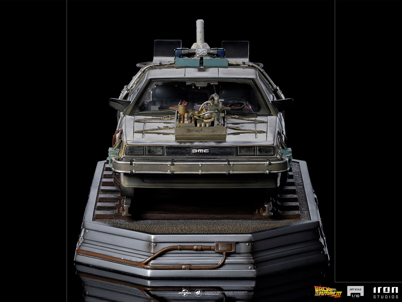 IRON Studios: Volver al Futuro Parte III - DeLorean Escala de Arte 1/10