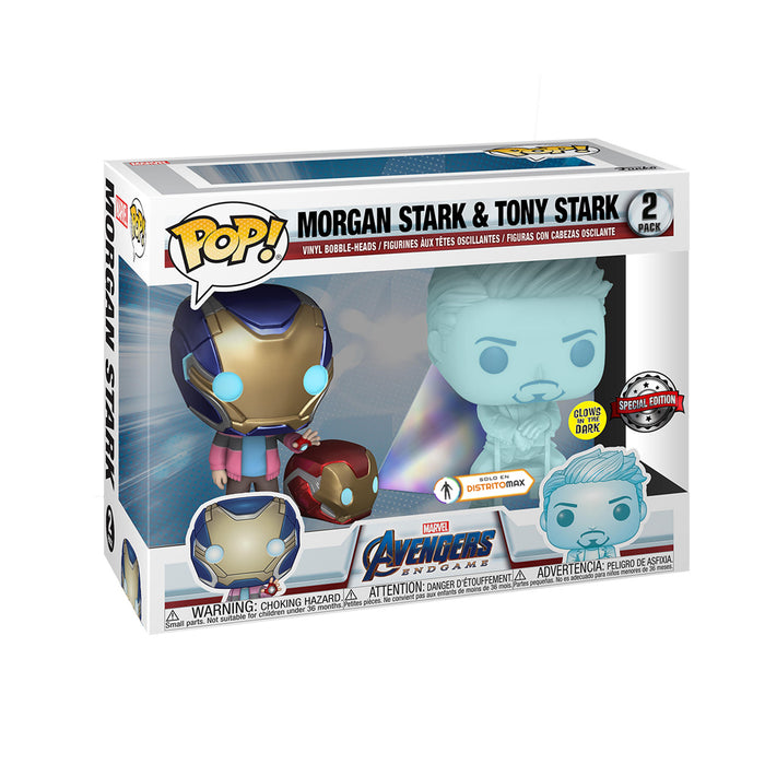 Funko Pop Marvel: Avengers Endgame - Morgana Stark y Casco con Tony Holograma Exclusivo Distritomax