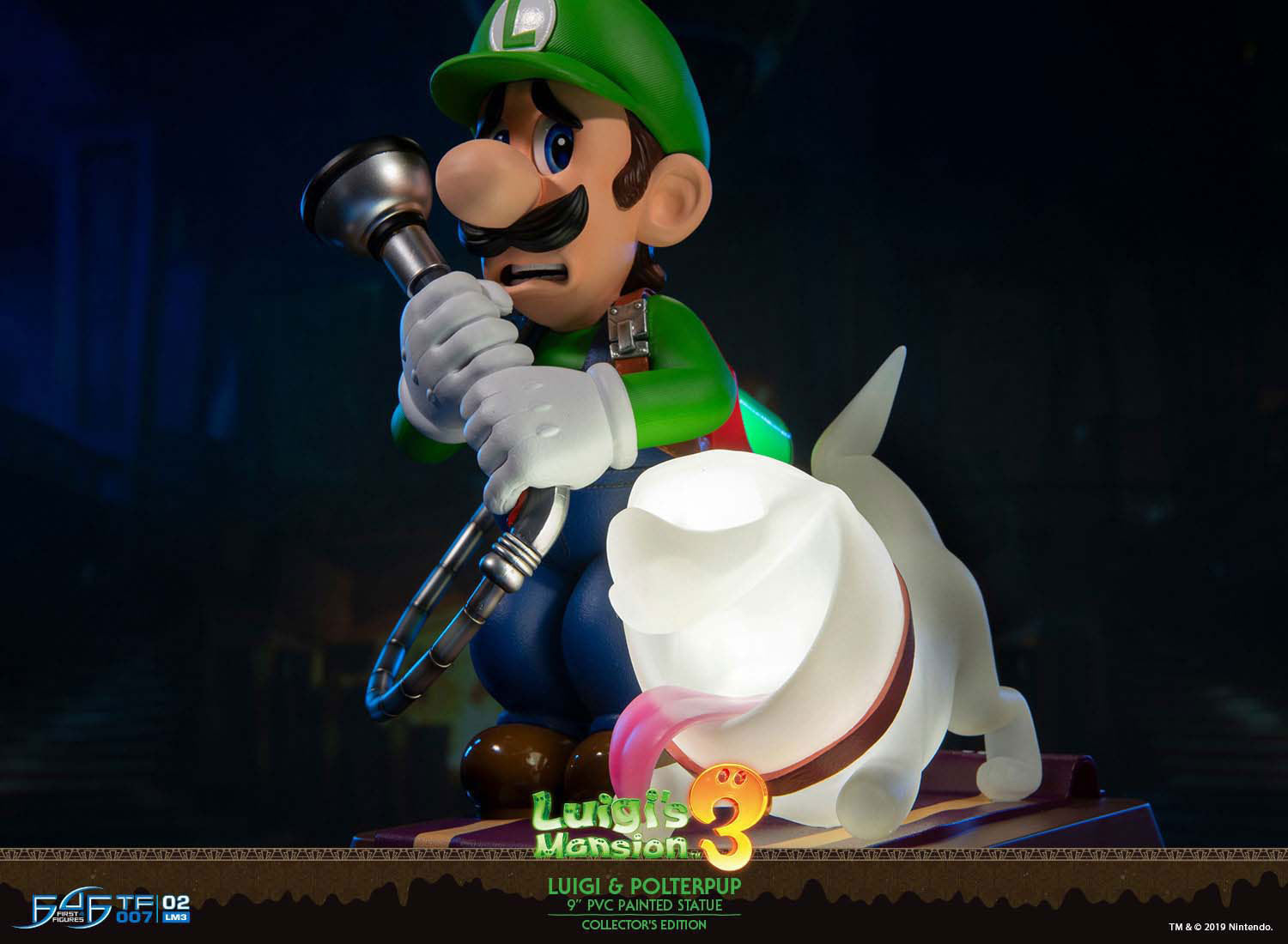 First 4 Figures Mario Bros: Luigis Mansion 3 - Luigi Cazafantasmas Edicion Coleccionista 9 Pulgadas