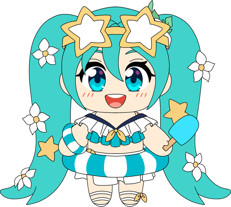 Youtooz Plush: Hatsune Miku - Hastune Miku Estilo De Verano Peluche 9 Pulgadas