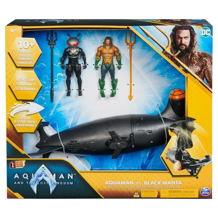 Aquaman: Dc El Reino Perdido - Aquaman Vs Black Manta Con Submarino