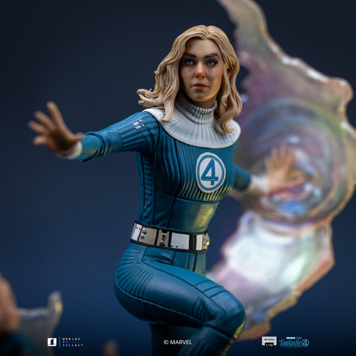 IRON Studios: Marvel Los 4 Fantasticos 2025 - Mujer Invisible y Franklin Escala De Arte 1/10