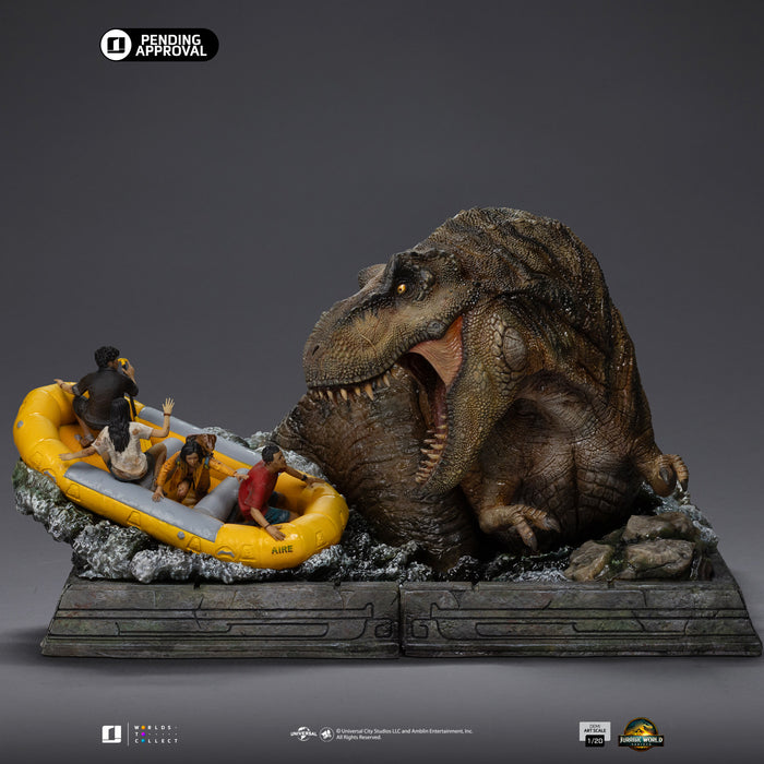 IRON Studios: Jurassic World - T Rex River Attack Demi Escala De Arte 1/10