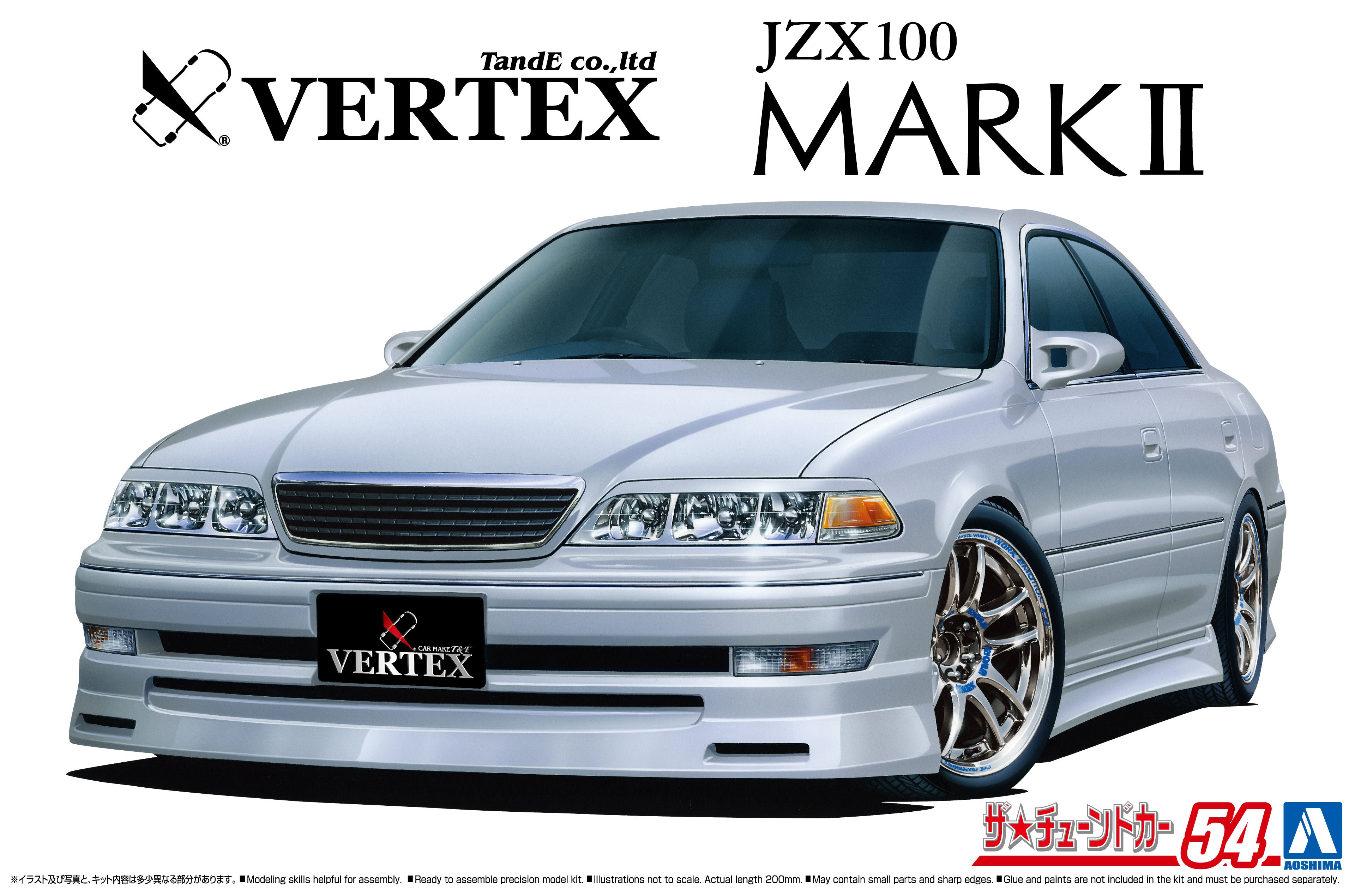 Aoshima Model Kits: Toyota - Vertex Jzx100Mark Tourer V 98 Escala 1/24 Kit De Plastico