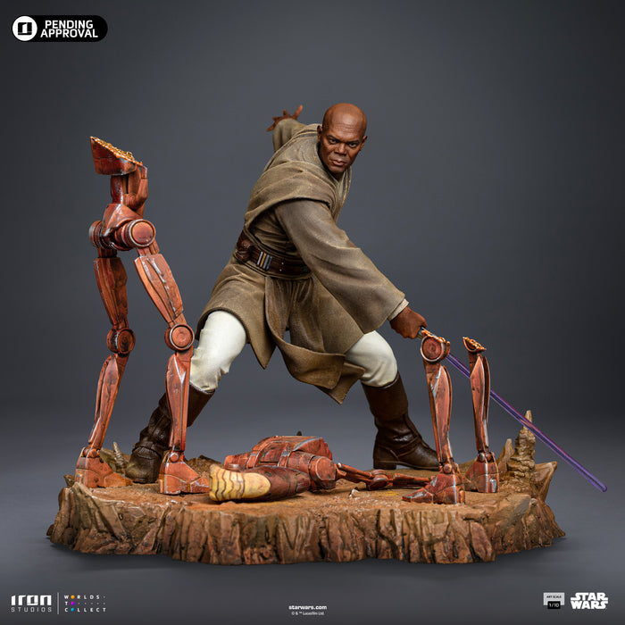 IRON Studios: Star Wars Clone Wars - Mace Windu Escala De Arte 1/10
