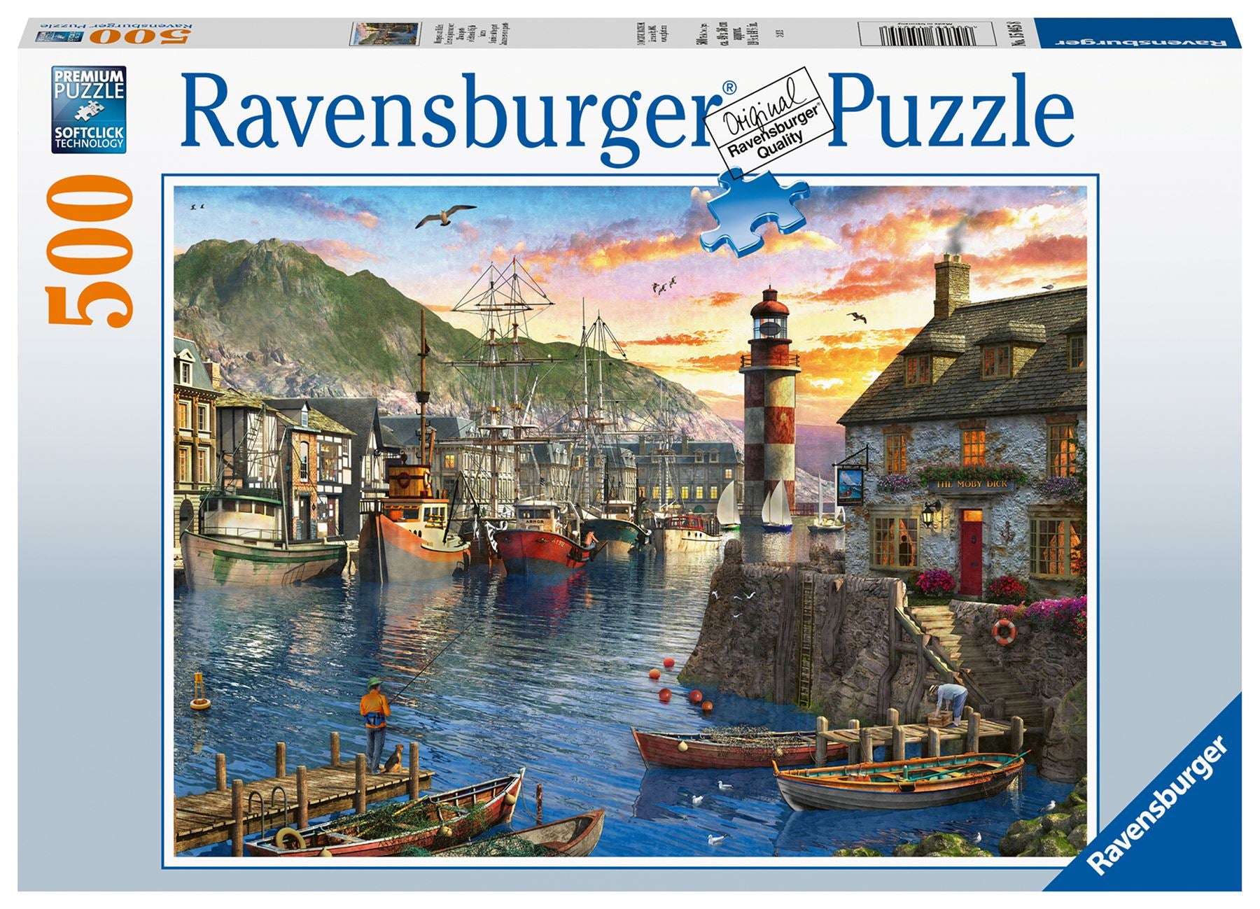 Ravensburger Rompecabezas Adultos: Amanecer en el Puerto 500 piezas