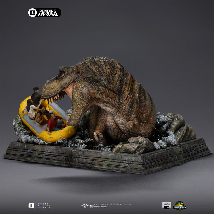 IRON Studios: Jurassic World - T Rex River Attack Demi Escala De Arte 1/10