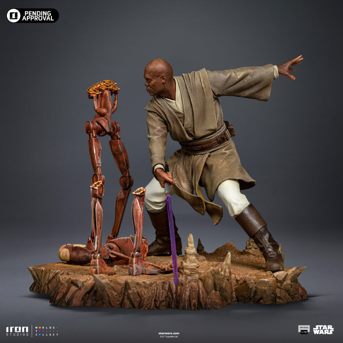 IRON Studios: Star Wars Clone Wars - Mace Windu Escala De Arte 1/10