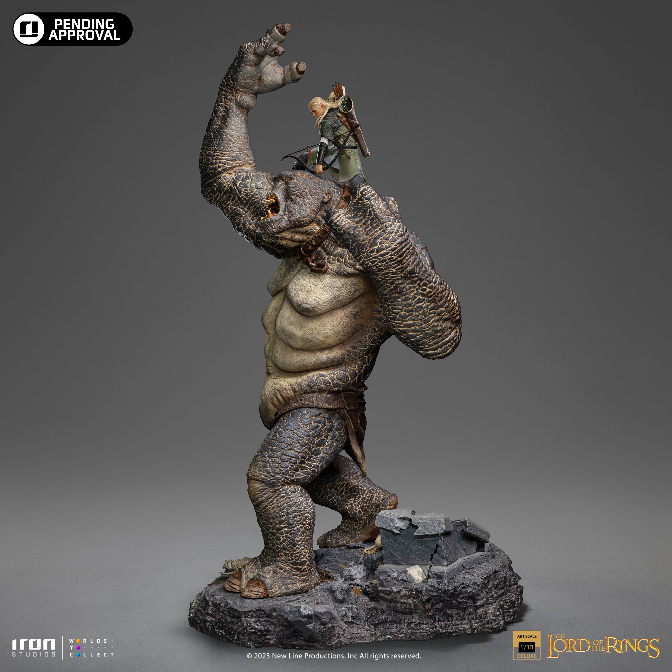 IRON Studios: The Lord Of The Rings - Cave Troll y Legolas Deluxe Escala De Arte 1/10