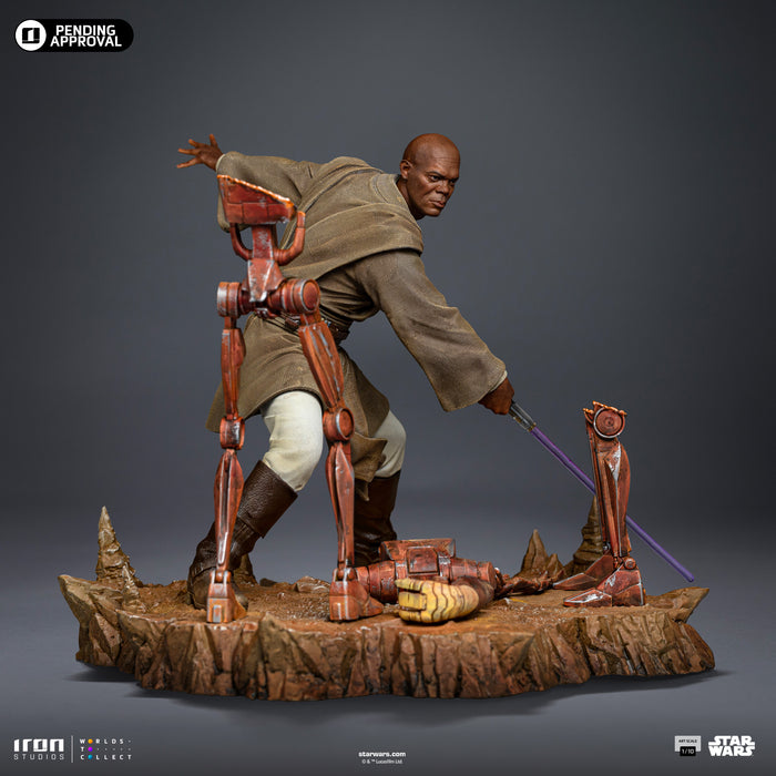 IRON Studios: Star Wars Clone Wars - Mace Windu Escala De Arte 1/10