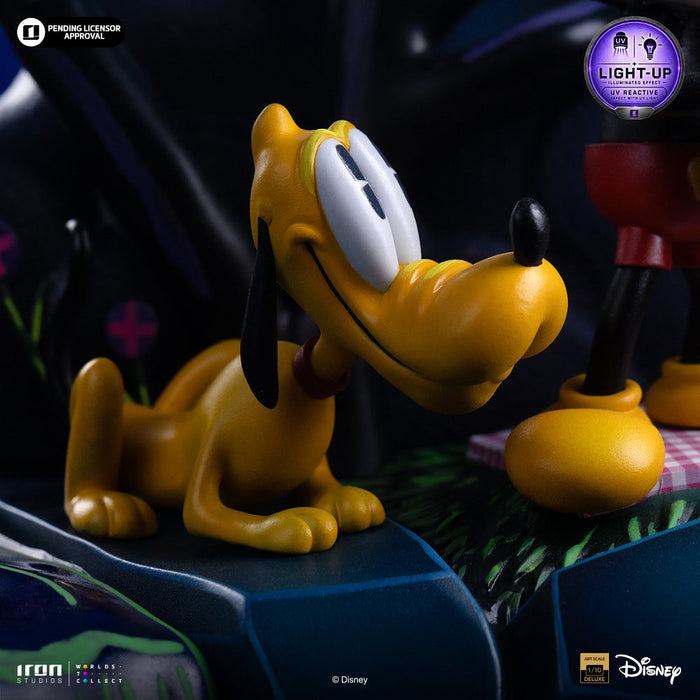 Iron Studios: Clasicos de Disney - Mickey, Minnie y Pluto en el parque Deluxe Escala de Arte 1/10