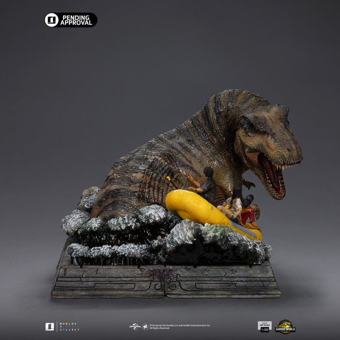 IRON Studios: Jurassic World - T Rex River Attack Demi Escala De Arte 1/10