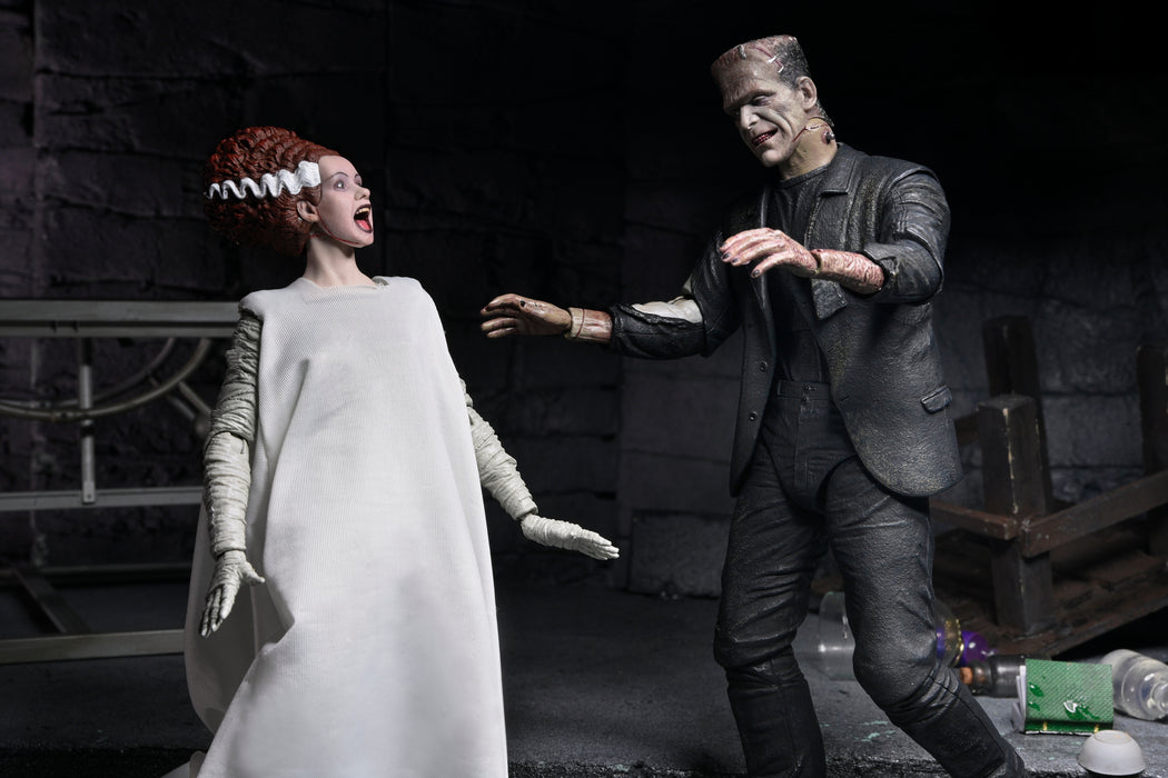 NECA Figura de Accion: La novia de Frankenstein - The Monster and His Mate 2 Pack 7 Pulgadas