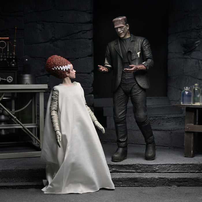 NECA Figura de Accion: La novia de Frankenstein - The Monster and His Mate 2 Pack 7 Pulgadas