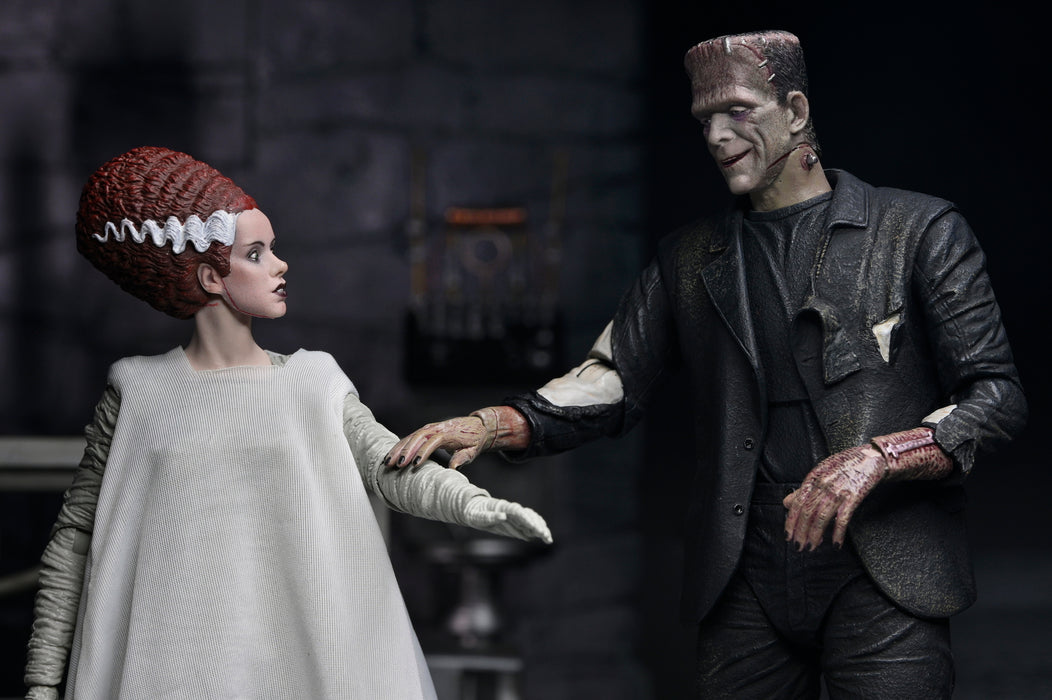 NECA Figura de Accion: La novia de Frankenstein - The Monster and His Mate 2 Pack 7 Pulgadas