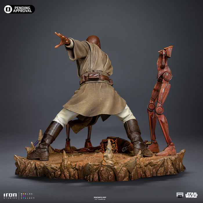 IRON Studios: Star Wars Clone Wars - Mace Windu Escala De Arte 1/10