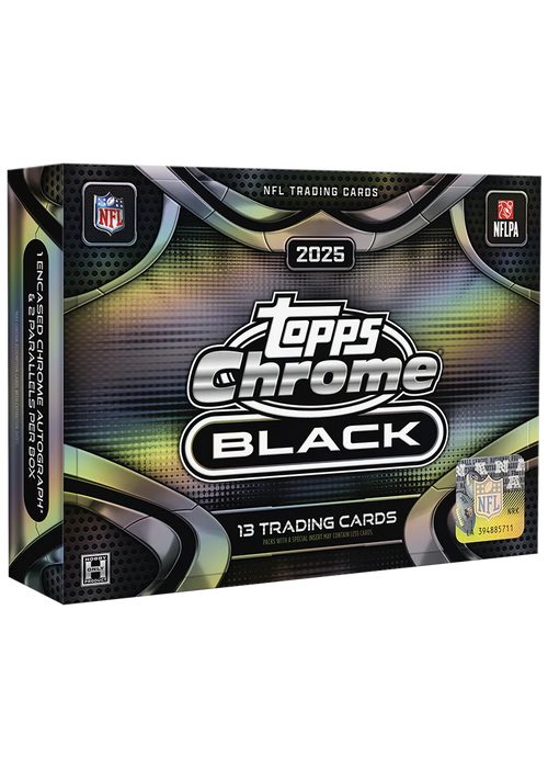 Topps: NFL 2025 Chrome Black Football - Hobby Box