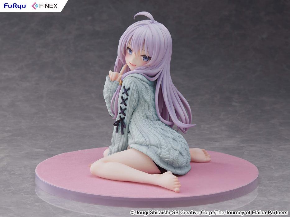 Furyu Scale Figure: Wandering Witch The Journey Of Elaina - Elaina Knit Color Azul Escala 1/7