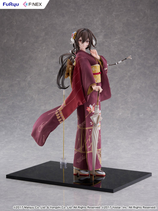 Furyu Scale Figure: Azur Lane - Mikasa Blue Flower Komachi Japanese Doll Escala 1/4