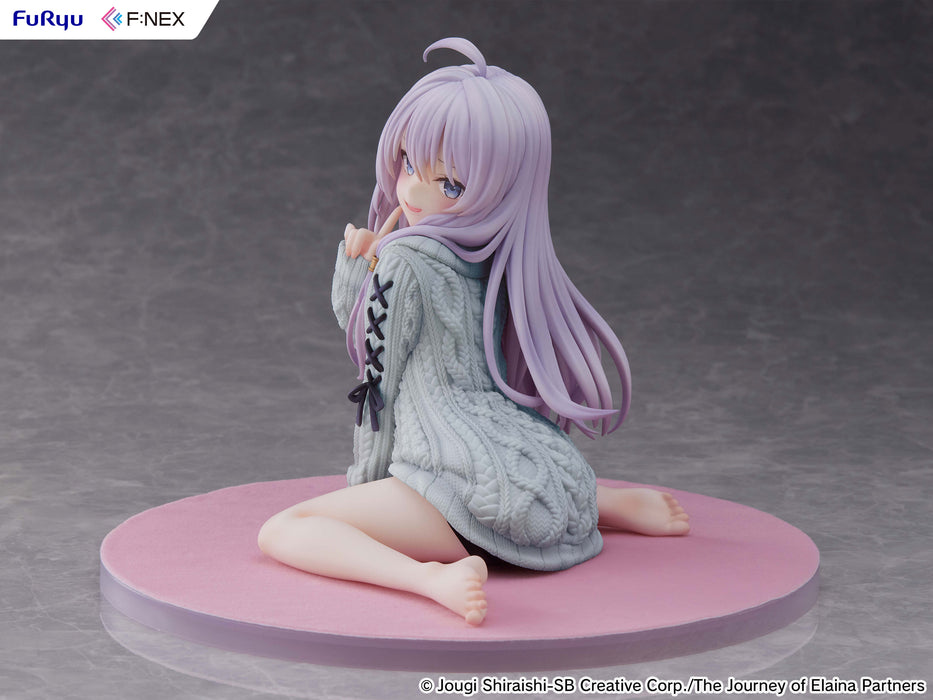 Furyu Scale Figure: Wandering Witch The Journey Of Elaina - Elaina Knit Color Azul Escala 1/7