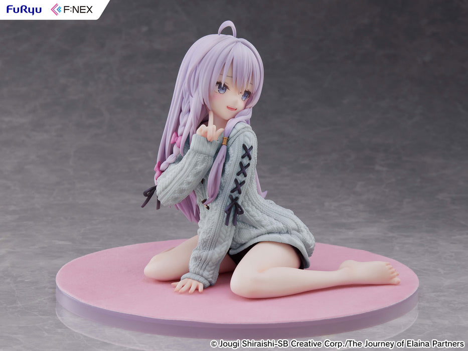 Furyu Scale Figure: Wandering Witch The Journey Of Elaina - Elaina Knit Color Azul Escala 1/7