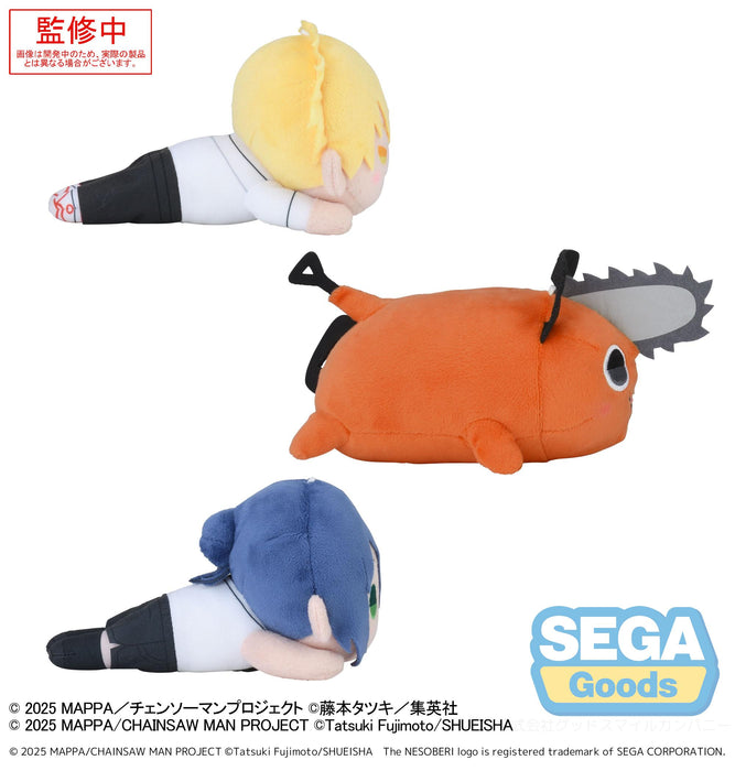 Sega Plush Nesoberi Lay Down: Chainsaw Man The Movie Reze Arc - Denji & Pochita & Reze Peluche