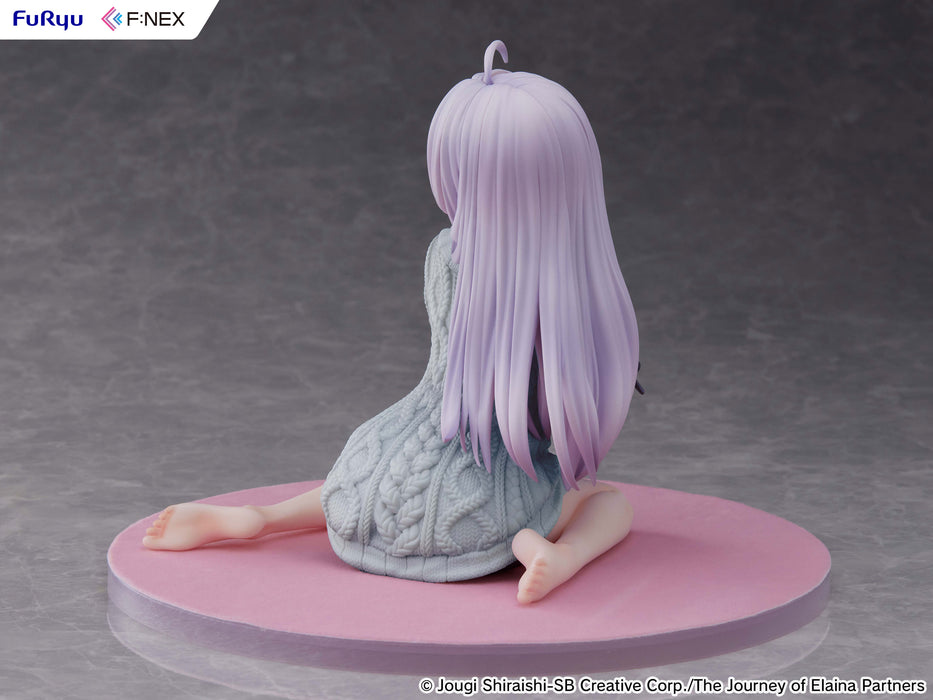 Furyu Scale Figure: Wandering Witch The Journey Of Elaina - Elaina Knit Color Azul Escala 1/7