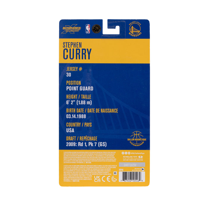 Mcfarlane NBA Articulated Figures: Golden State Warriors - Stephen Curry 6 Pulgadas