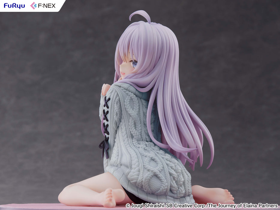 Furyu Scale Figure: Wandering Witch The Journey Of Elaina - Elaina Knit Color Azul Escala 1/7