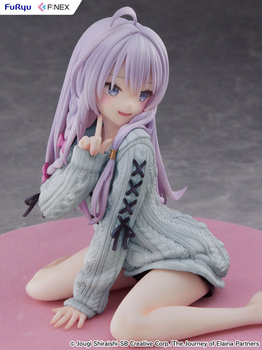 Furyu Scale Figure: Wandering Witch The Journey Of Elaina - Elaina Knit Color Azul Escala 1/7