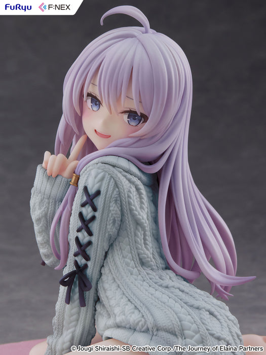 Furyu Scale Figure: Wandering Witch The Journey Of Elaina - Elaina Knit Color Azul Escala 1/7