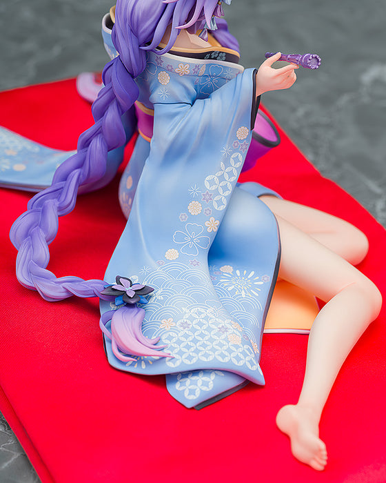Kadokawa Scale Figure: Neptunia X Senran Kagura Ninja Wars - Purple Heart Kimono Escala 1/7