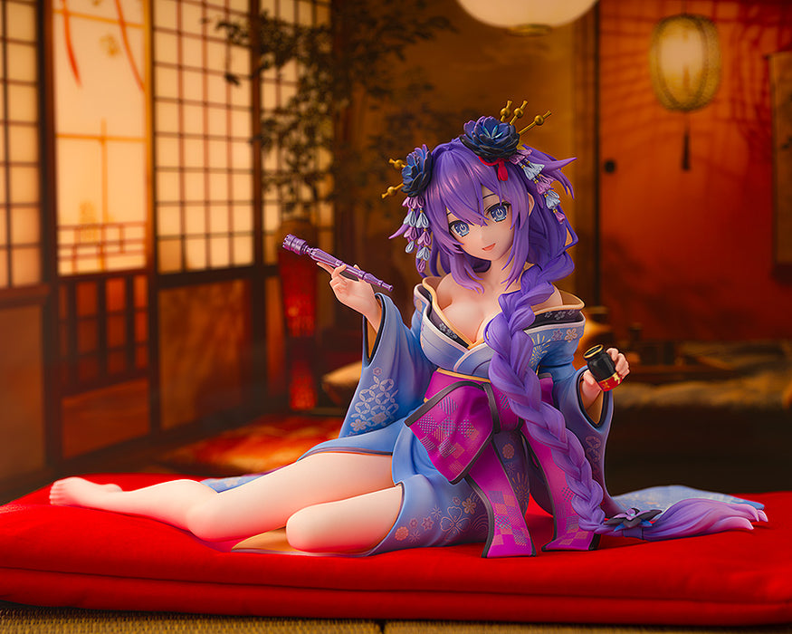Kadokawa Scale Figure: Neptunia X Senran Kagura Ninja Wars - Purple Heart Kimono Escala 1/7