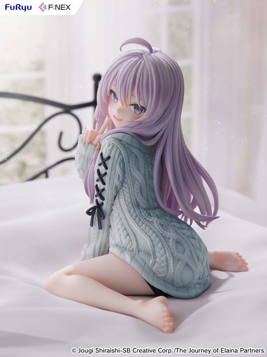 Furyu Scale Figure: Wandering Witch The Journey Of Elaina - Elaina Knit Color Azul Escala 1/7