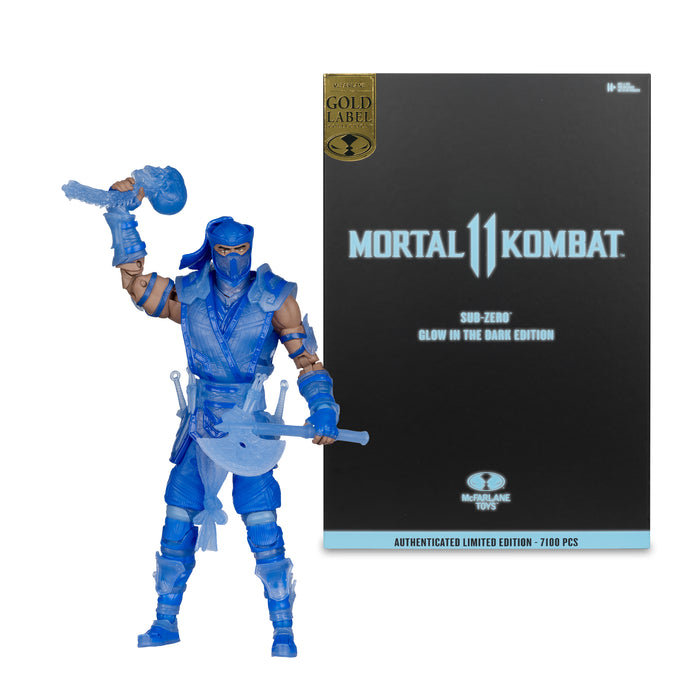 Mcfarlane Gitd Edition: Mortal Kombat 11 - Sub Zero Glow Gold Label 7 Pulgadas